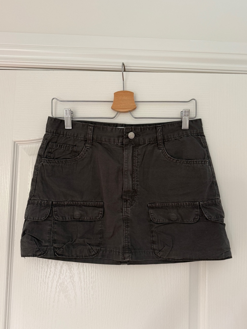 Zara Charcoal Grey Cargo Utility Mini Skirt